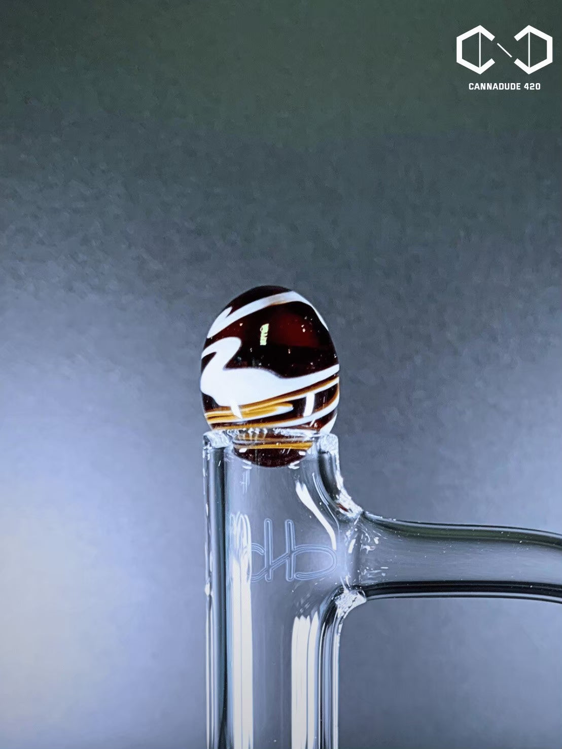Egg Shaped Glass Terp Marble 20mm Carb Cap For Quartz Banger