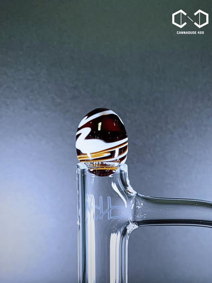 Egg Shaped Glass Terp Marble 20mm Carb Cap For Quartz Banger
