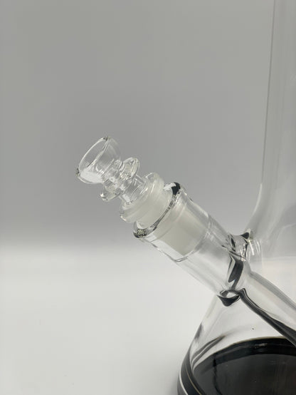GRAV Large, Black Accent Beaker Base Water Pipe 16"