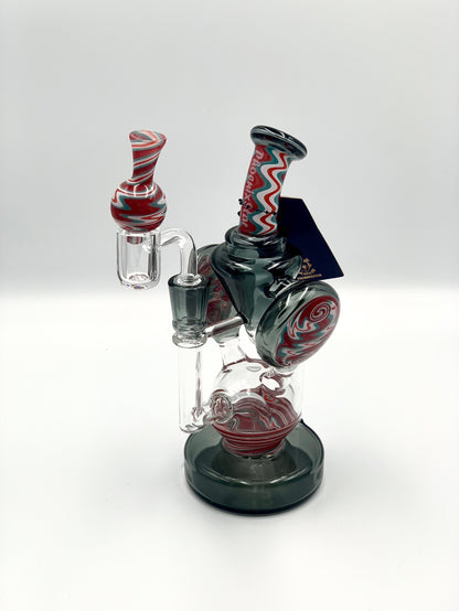 Phoenix Star 8 Inches Recycler Dab Rig With American Northstar Glass Rod & Quartz Banger with Cap