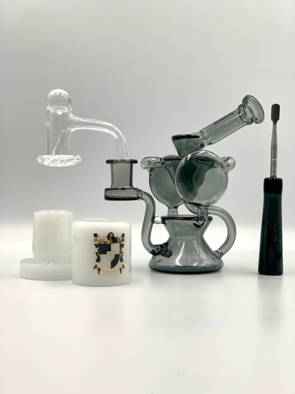 Phoenixstar Dab Kit - 7pcs Smoking Set with Recycler Bong Gift