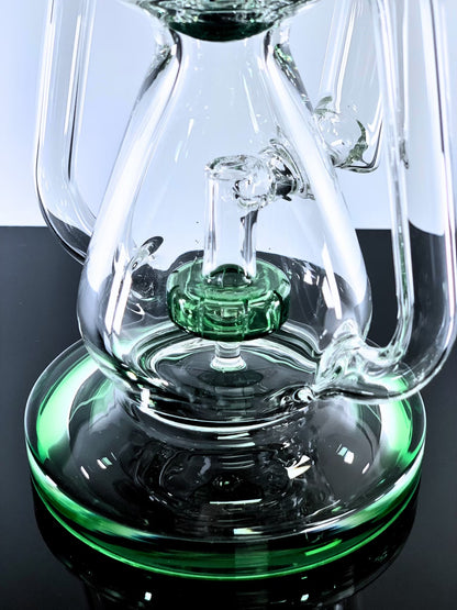 Recycler Double Bubble Glass Ball Inside Dab Rig 11 Inches