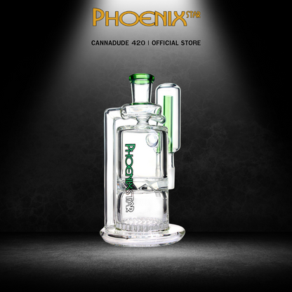 Phoenix Star 14mm Ash Catcher 90 Degree With Turbine Perc & Honeycomb Perc