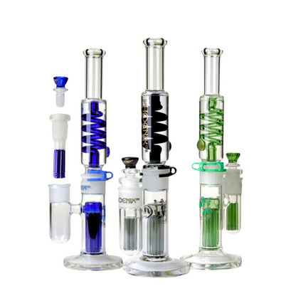 Double 6 Arms Tree Perc Lego Glass Bong 15 Inches