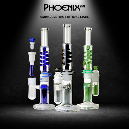 Double 6 Arms Tree Perc Lego Glass Bong 15 Inches