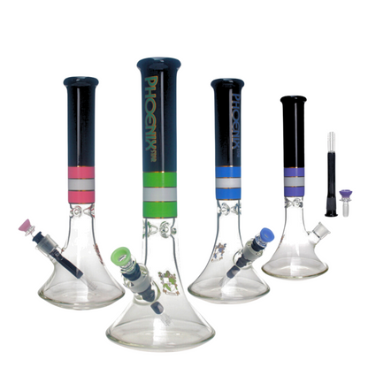 Aladdin Glass Bong 24K Gold Line 16 Inches