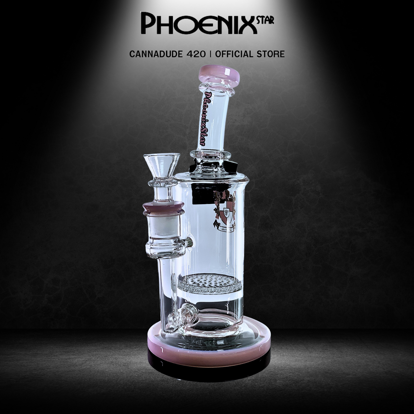 Honeycomb Perc Glass Bong by Phoenix Star 9 Inches
