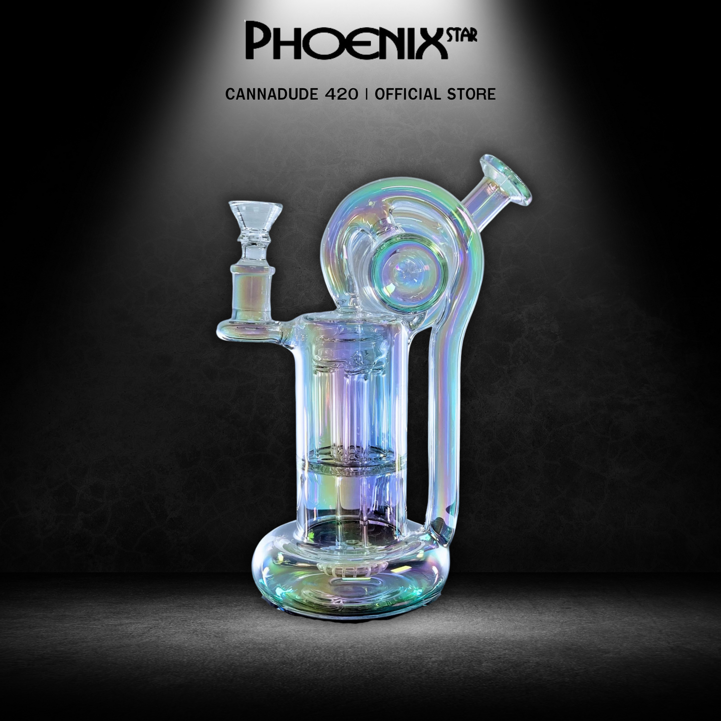 Rainbow Turbo Holographic Recycler Water Pipe 9 Inches