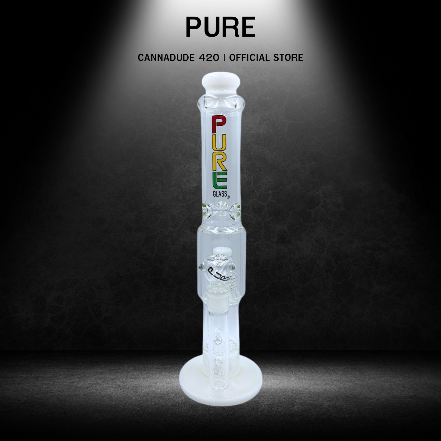 Pure Straight Matric Perc Glass bong 15 Inches