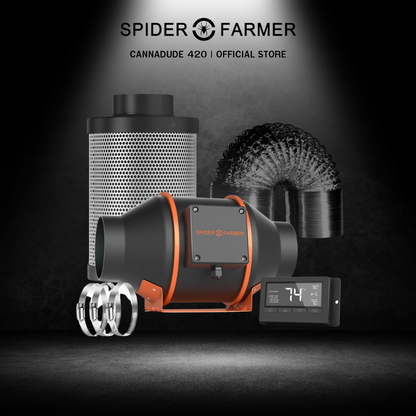 SPIDER FARMER 4 INCH INLINE FAN WITH THERMOSTAT CONTROLLER