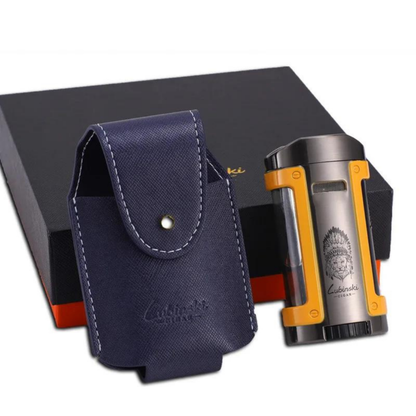 LUBINSKI Lighter with Leather Case YJA-10006