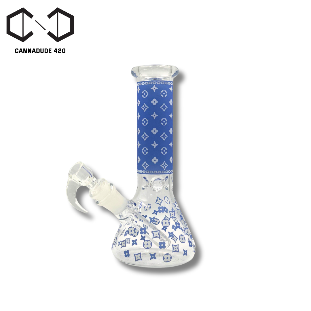 LV Mini Beaker Glass Bong 8 Inches