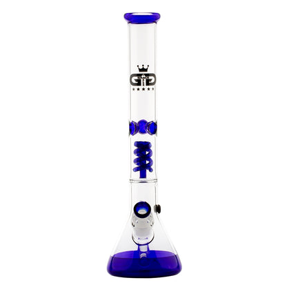 GRACE GLASS Beaker Helix Perc Glass Bong 18 Inches