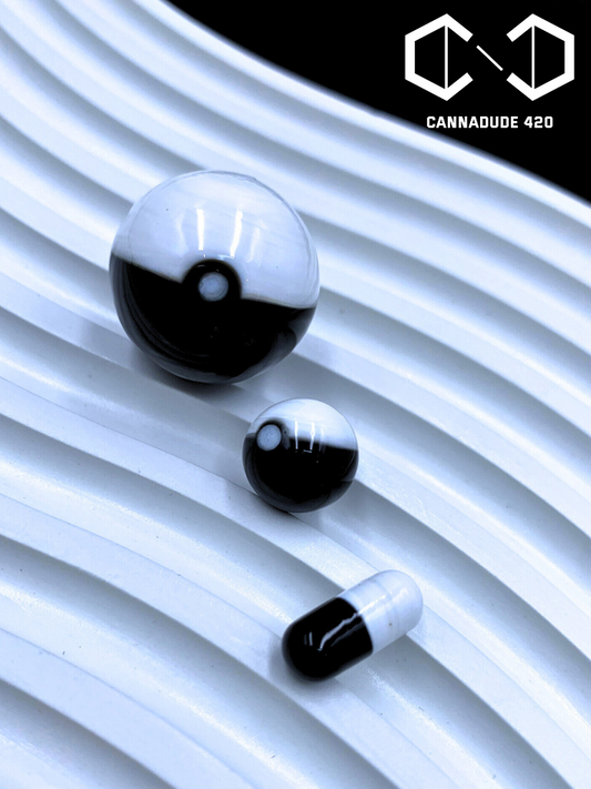 Pokemon Poke Ball Glass Terp Slupers Marble Set Carb Cap For Quartz Banger
