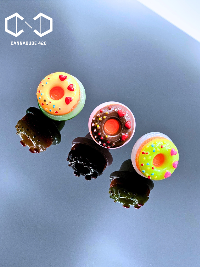 Donut Marble Glass Carb Cap For Quartz Banger