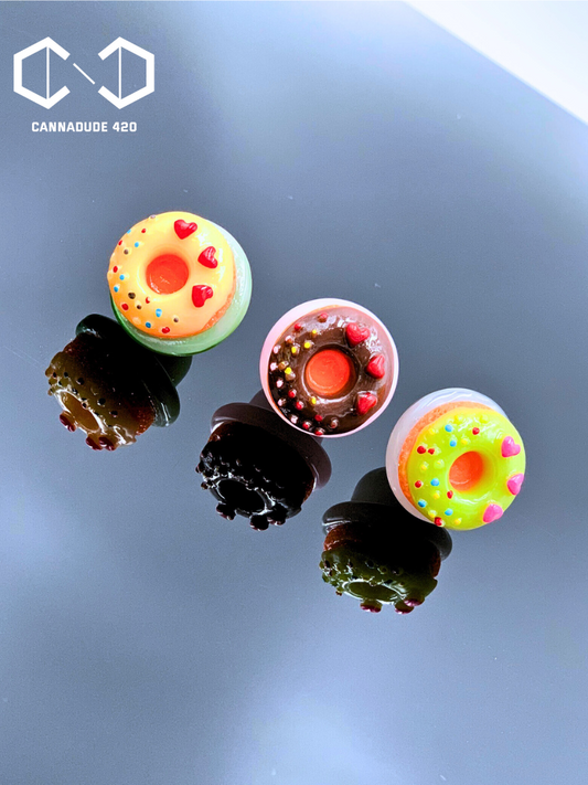 Donut Marble Glass Carb Cap For Quartz Banger