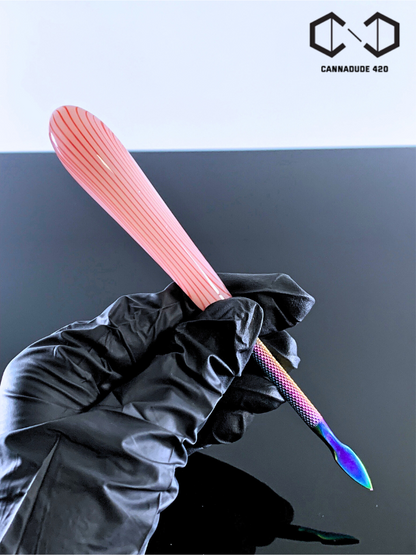 Rainbow Glass Handle Dabber Dab Tool