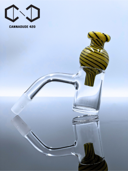 Swirl Bubble Glass Carb Cap For Quartz Banger 25mm