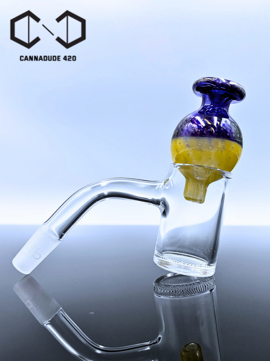 Golden Bubbles Fumed Carb Cap For Quartz Banger