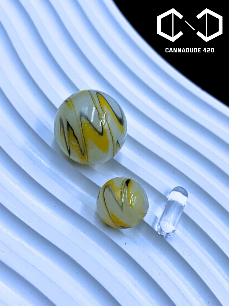 Marble Glass Terp Slurper Marble Set 22mm Carb Cap For Quartz Banger