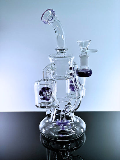 Double Rotating Recycler Dab Rig 10 Inches