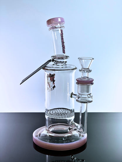 Honeycomb Perc Glass Bong by Phoenix Star 9 Inches