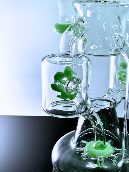 Double Rotating Recycler Dab Rig 10 Inches