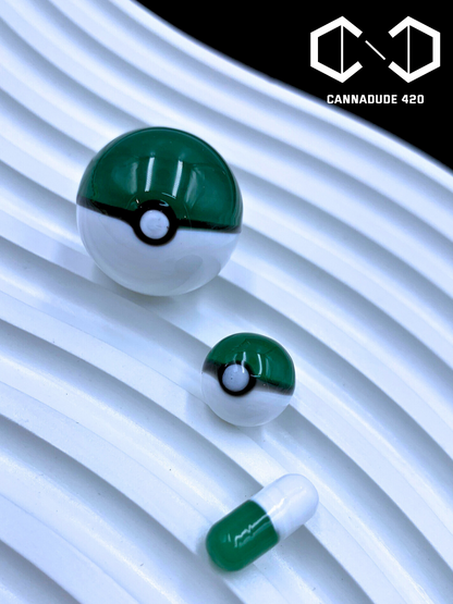 Pokemon Poke Ball Glass Terp Slupers Marble Set Carb Cap For Quartz Banger