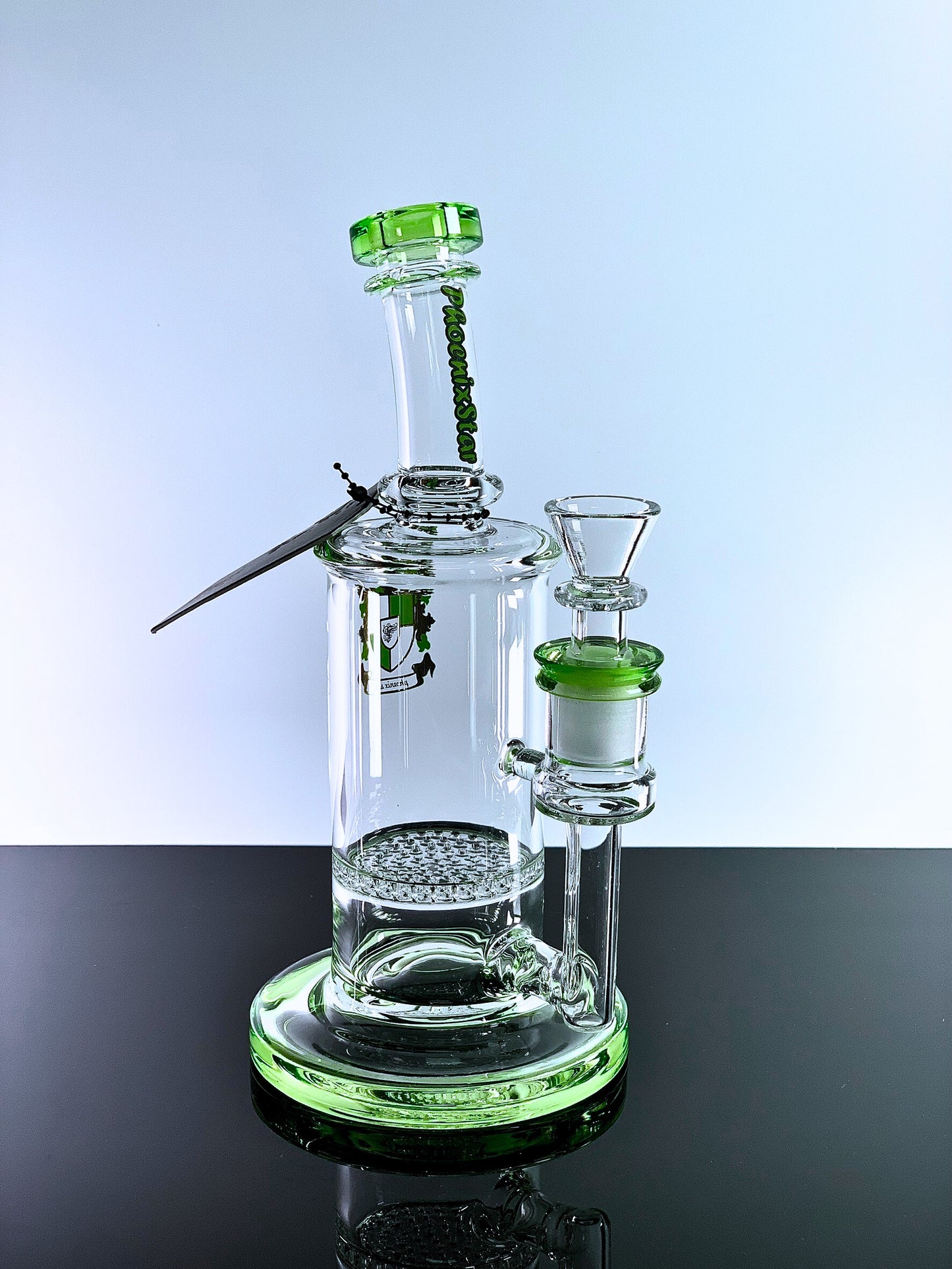 Honeycomb Perc Glass Bong by Phoenix Star 9 Inches