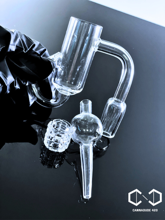 Clear Quartz Banger Recycler Set