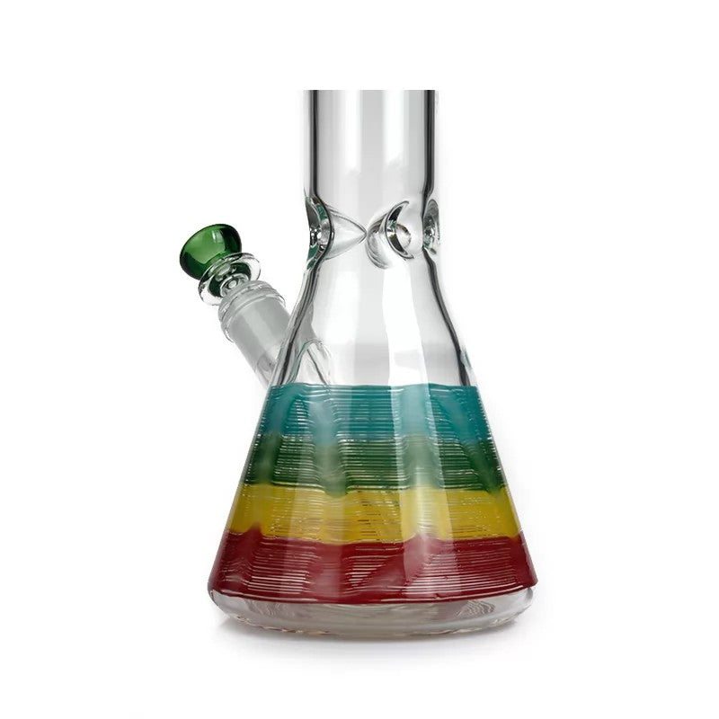 Rasta Fade Beaker Glass Bong By Phoenix Star 18 Inches
