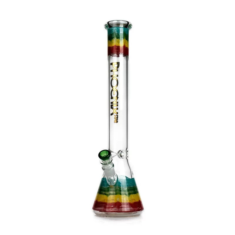 Rasta Fade Beaker Glass Bong By Phoenix Star 18 Inches