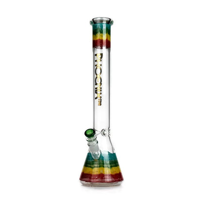 Rasta Fade Beaker Glass Bong By Phoenix Star 18 Inches