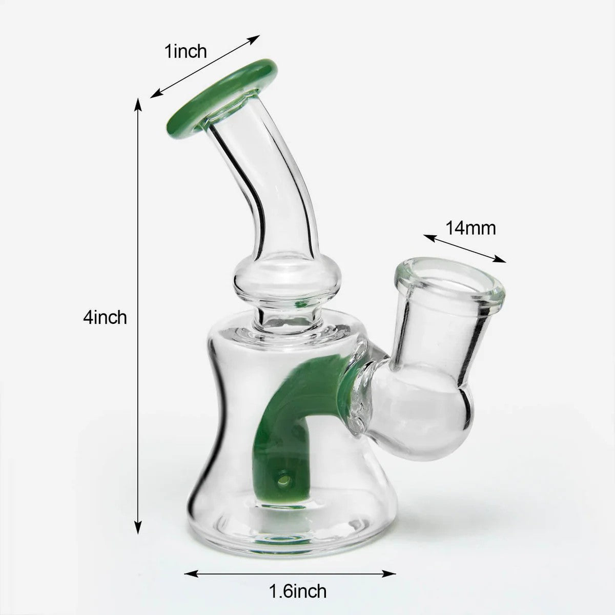 4 Inches Mini Rig Green