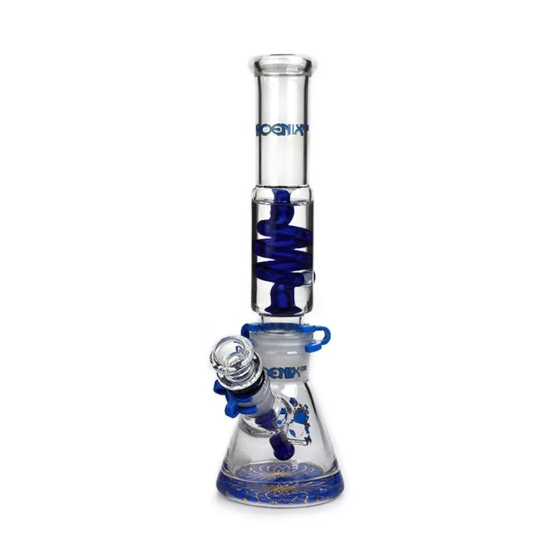 Phoenix Star Freezable Glycerin Coil Beaker Bong 12 Inches 7MM
