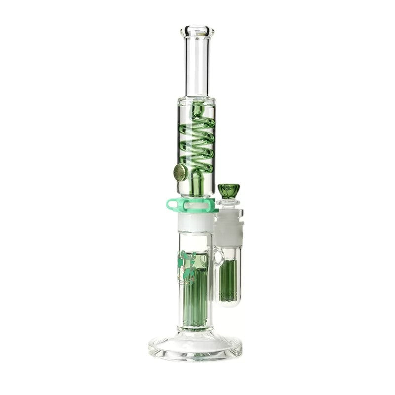 Double 6 Arms Tree Perc Lego Glass Bong 15 Inches
