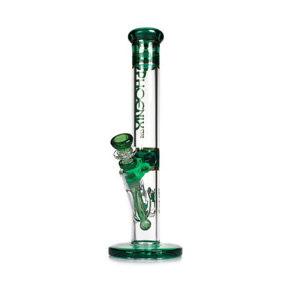 PHOENIX STAR Cylinder Block Base Glass Bong Colorful Straight 12 Inches