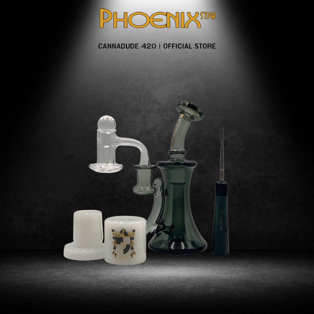 Phoenix Star Dab Rig 7 pcs Set Oil Rig Recycler Full Welded Quartz