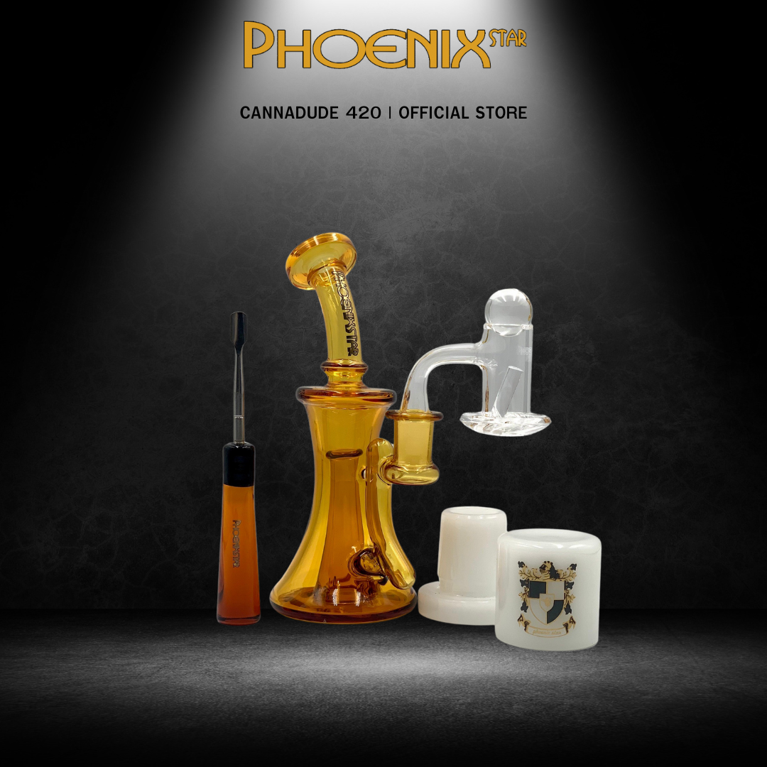 Phoenix Star Dab Rig 7 pcs Set Oil Rig Recycler Full Welded Quartz