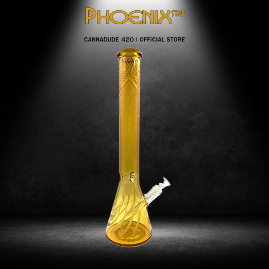 Phoenix Fire Gold Glass Bong 18 Inches