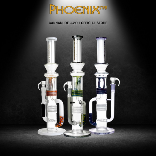 Phoenix Star 18 Inches American Color Rod Percolator Bong