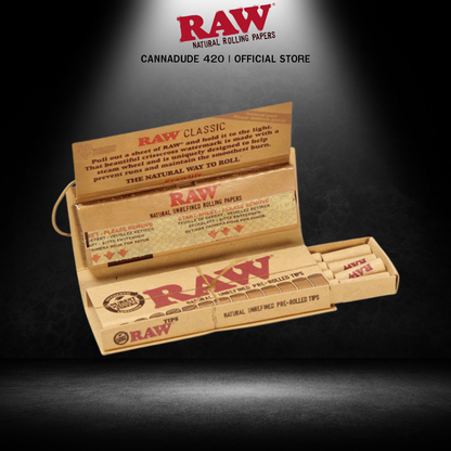 RAW Classic Connoisseur 1 1/4 + Pre Rolled Tips