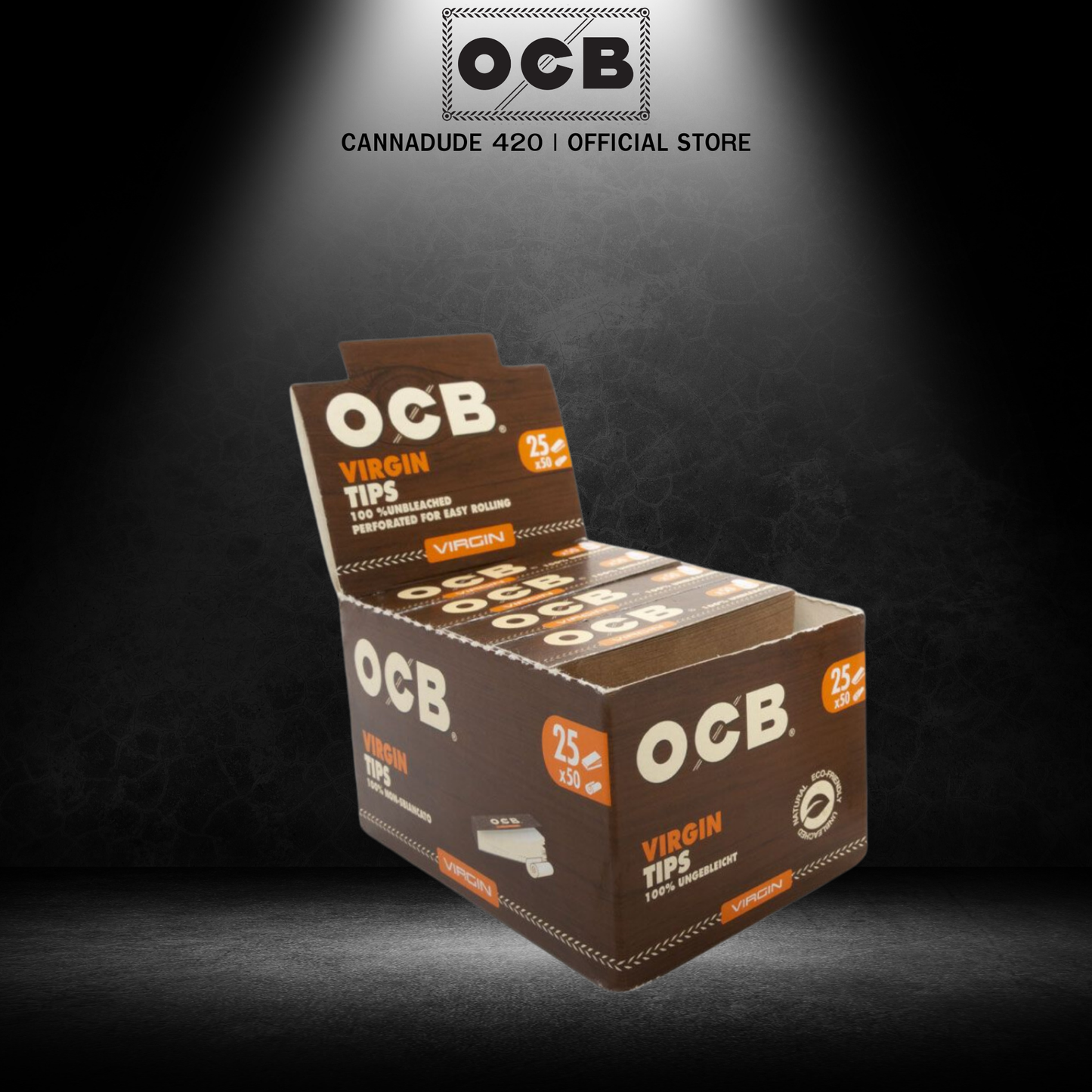 OCB Perforated Virgin Unbleached Tips